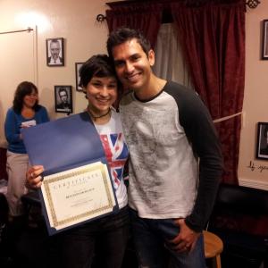 Photo of Bex Taylor-Klaus graduating Adrian's R'Mante's acting program. He discovered her in Atlanta and now she is living the dream!