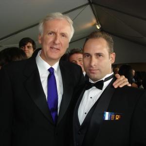 Director Steve Race with Director James Cameron.
