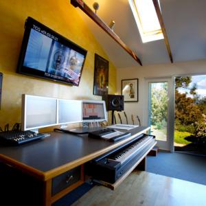 Composer Didier Lean Rachous Hollywood Hills studio