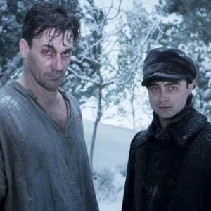 Still of Jon Hamm and Daniel Radcliffe in A Young Doctors Notebook 2012