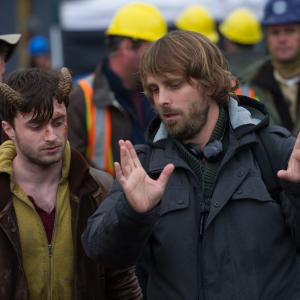 Alexandre Aja and Daniel Radcliffe in Horns 2013