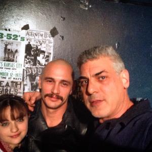 On set of Zeroville  Peter Rafelson James Franco Joey King Nov 2014