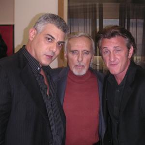 Peter Rafelson with friends, Dennis Hopper and Sean Penn