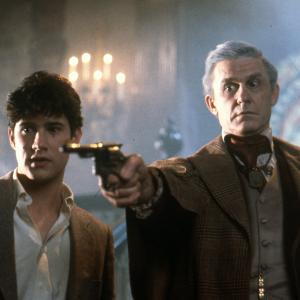 Still of Roddy McDowall and William Ragsdale in Fright Night (1985)