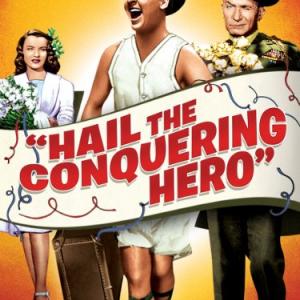 Eddie Bracken William Demarest and Ella Raines in Hail the Conquering Hero 1944