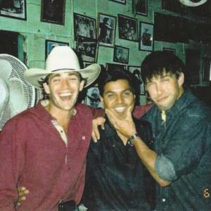 Actor Luke Perry Daniel Ramos and Stephen Baldwin at the 8 Seconds Wrap Party in Helotes Texas