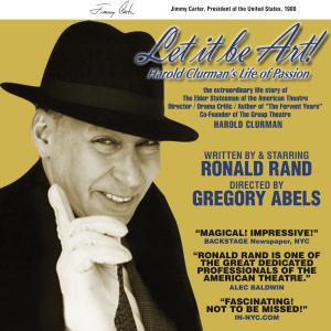 Ronald Rand starring in LET IT BE ART! as Harold Clurman