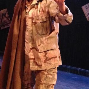 David Logan rankin as Homeless Vet in Resistance at The Metropolitan Playhouse NYC