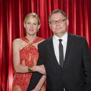 Janusz Kaminski arrives to present at the 81st Annual Academy Awards with wife Rebecca Rankin at the Kodak Theatre in Hollywood CA Sunday February 22 2009 airing live on the ABC Television Network