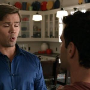 Still of Justin Bartha and Andrew Rannells in The New Normal 2012