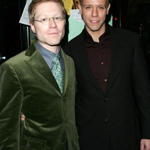 Adam Pascal and Anthony Rapp at event of Rent 2005