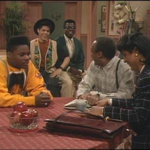 Still of Bill Cosby, Phylicia Rashad and Malcolm-Jamal Warner in The Cosby Show (1984)