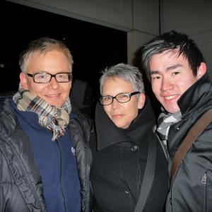 Jesper W. Rasmussen with Jamie Lee Curtis on the morning of President Obama's Inauguration