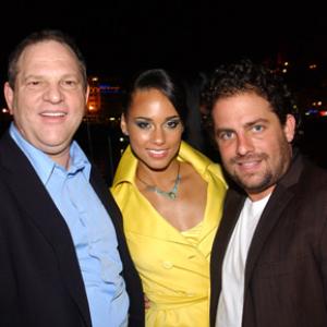 Harvey Weinstein Brett Ratner and Alicia Keys