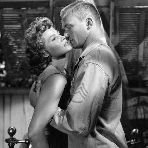 Still of Rita Hayworth and Aldo Ray in Miss Sadie Thompson (1953)