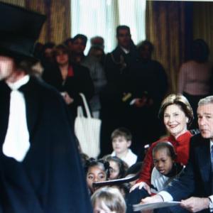 Performing as Scrooge at The White House.