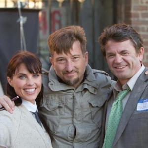 DonnaMarie Recco on the set of PLAN B with Director Jonathan Heap and John Michael Higgins