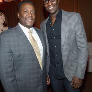 Wendell Pierce L and Lance Reddick attend the Audi Golden Globes Kick Off 2013