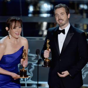 Kristina Reed and Patrick Osborne at event of The Oscars 2015