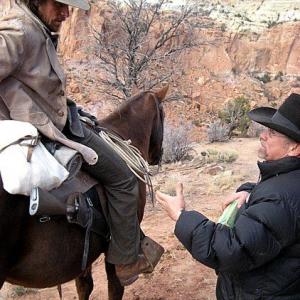 'Thell Reed'(qv) and 'Christian Bale'(qv) on the set of _3:10 to Yuma_(qv)