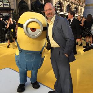 Chris Renaud and Stuart at London premiere of Minions