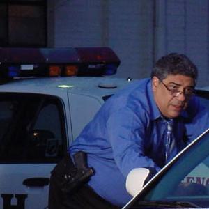 Sal Rendino with costars Vincent Pastore and JD Williams on the set of Code Blue