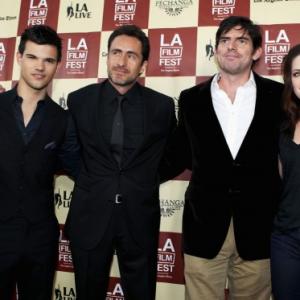 Chelsea, Taylor Lautner, Demián Bichir, Chris Weitz, and Kristen Stewart at the LA Film Festival premiere of 