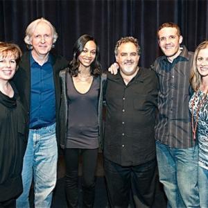 James Cameron, Zoe Saldana, Jon Landau, Julene Renee at the SAG Screening of Avatar.