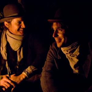 Still of Sam Rockwell and Jeremy Renner in The Assassination of Jesse James by the Coward Robert Ford 2007