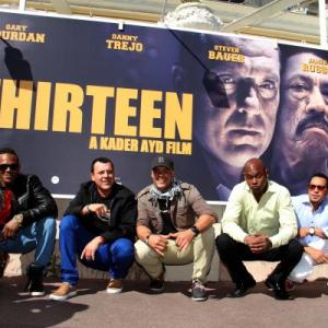 Outside the Carlton Hotel during the Cannes Film Festival with the cast of Five Thirteen Cisco Reyes Tom Sizemore Bokeem Woodbine Malik Barnhardt Freeman White and Gary Dourdan