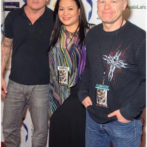 Dominic Purcell Sibyl Santiago and Uwe Boll at the screening of Assault on Wall Street NYC