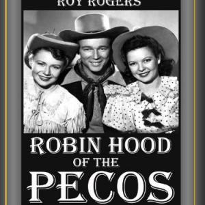 Roy Rogers Sally Payne and Marjorie Reynolds in Robin Hood of the Pecos 1941
