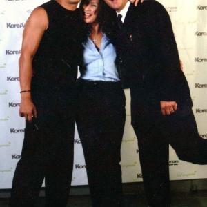 Phillip and Amy Rhee with Publisher of Audrey  Koream magazine James Ryu