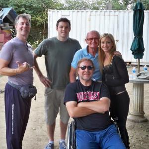 L to R: Jerry Kokich, John Morrisseym Scott Rhodes (seated), stunt legend Bob Yerkes and Olivia Dunkley