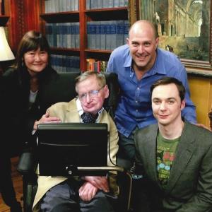 Faye Oshima Dr Stephen Hawking Anthony Rich and Jim Parsons