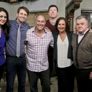 Anthony Rich with the cast of The McCarthys CBS