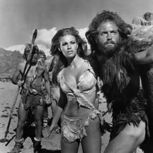 Still of Raquel Welch and John Richardson in One Million Years B.C. (1966)