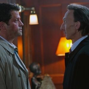 Still of Misha Collins and Julian Richings in Supernatural 2005