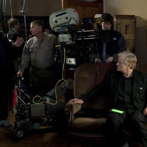 Director William Riead setting a scene in the London location of The Letters Rutger Hauer right