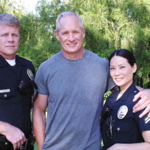 Michael Cudlitz Matt Riedy and Lucy Lui on Southland