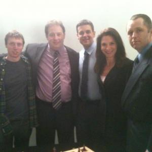 On the set of Its Tough Out There with the cast and WriterDirector David Rabinowitz
