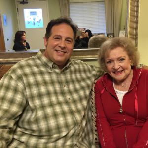 Roger Rignack with the iconic Betty White On the set of Hot In Cleveland Playing the role of Pete