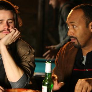 Still of Jesse L. Martin and Jason Ritter in Peter and Vandy (2009)