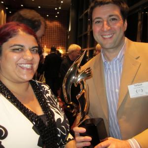 Coproducer Aditi Desai and I at the 2011 CINE Golden Eagle Awards in Washington DC