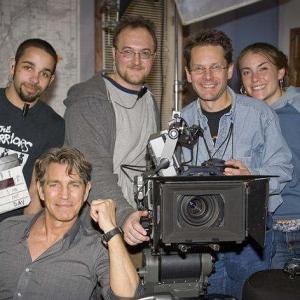 Still of Eric Roberts, Brandon Wilson, John Waterman, Daniel Noga, and Tiffany Burns during filming of Intent