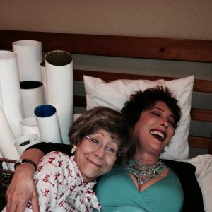 Mindy Sterling, Diane Robin on the set of Holiday Breakup