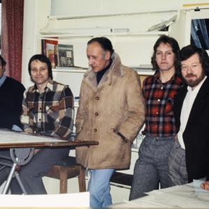 1976. with Peter childs Harry Lang. Steve Cooper,Ted Ambrose. Part of The Star Wars Art Dept.