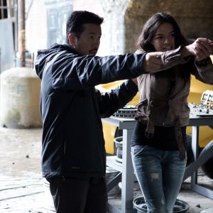 Justin Lin and Michelle Rodriguez in Greiti ir isiute 6 2013