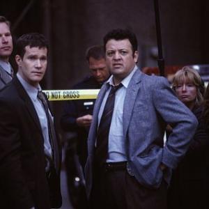 DYLAN WALSH and PAUL RODRIGUEZ in Malpaso Productions suspense thriller Blood Work starring Clint Eastwood and distributed by Warner Bros Pictures