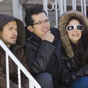 Still of John Leguizamo, Freddy Rodríguez and Vanessa Ferlito in Nothing Like the Holidays (2008)